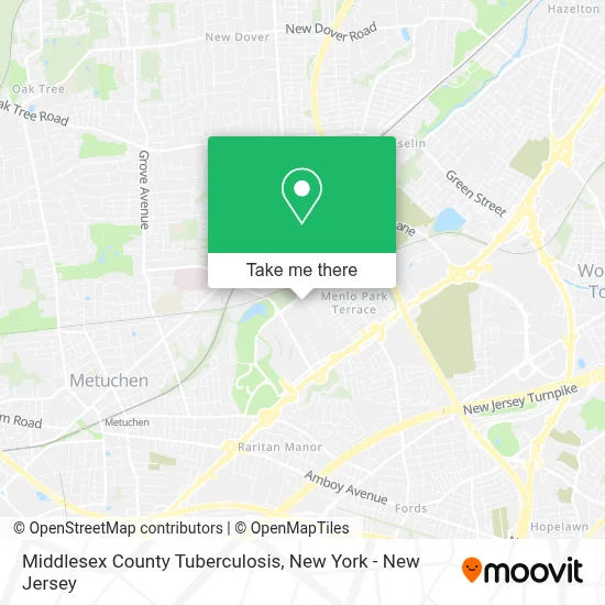Middlesex County Tuberculosis map