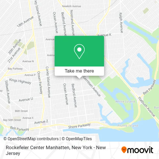Rockefeler Center Manhatten map
