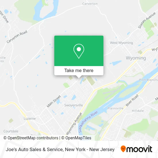 Joe's Auto Sales & Service map