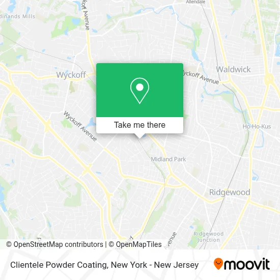 Clientele Powder Coating map