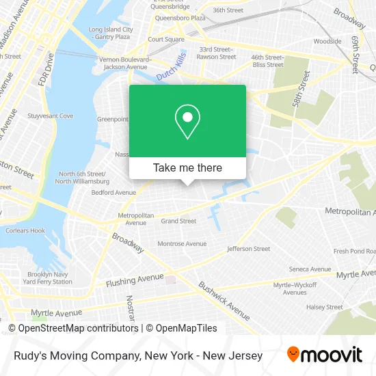 Rudy's Moving Company map
