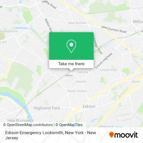 Edison Emergency Locksmith map