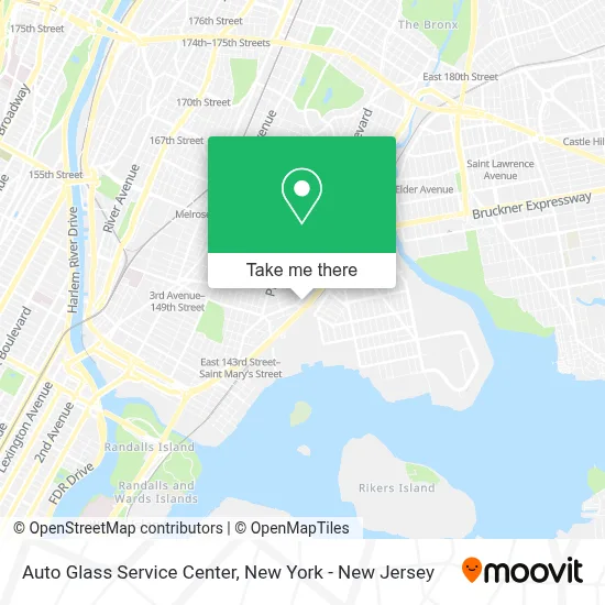 Auto Glass Service Center map