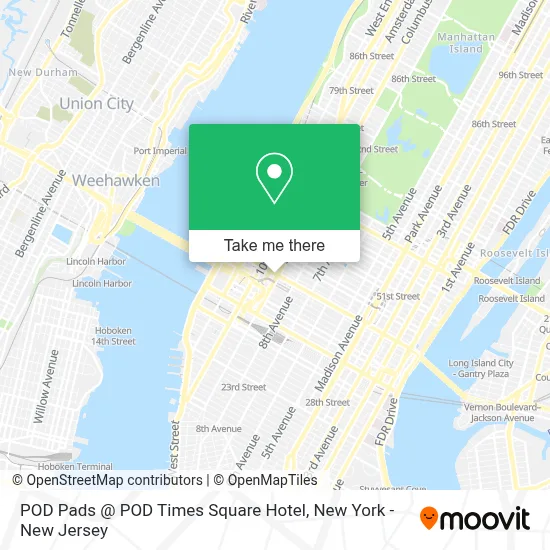POD Pads @ POD Times Square Hotel map