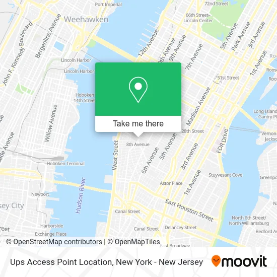 Ups Access Point Location map