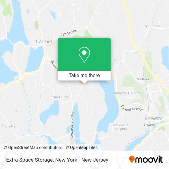 Extra Space Storage map