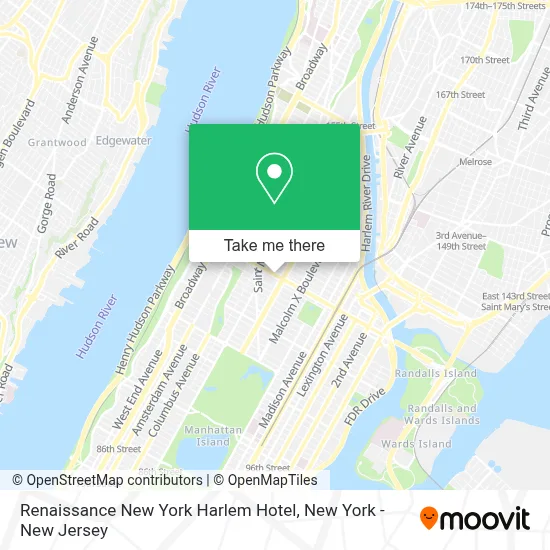 Renaissance New York Harlem Hotel map