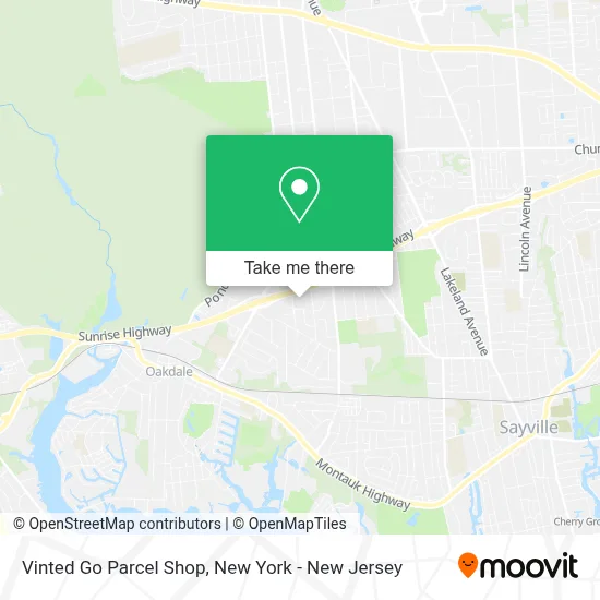 Vinted Go Parcel Shop map