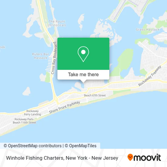 Winhole Fishing Charters map