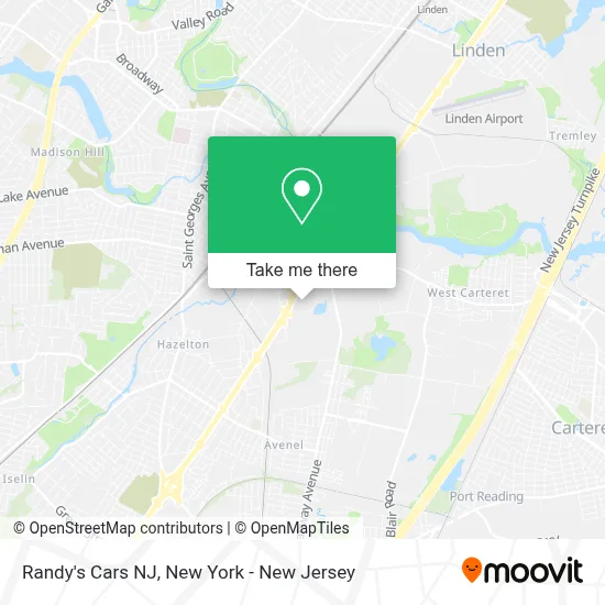 Randy's Cars NJ map