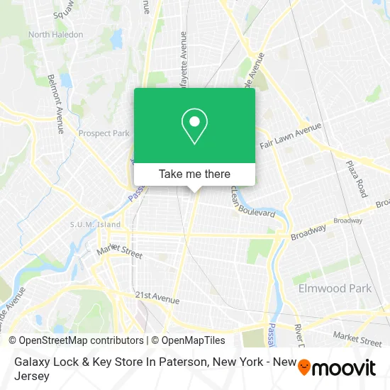 Galaxy Lock & Key Store  In Paterson map