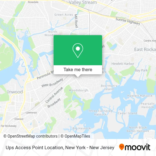 Ups Access Point Location map
