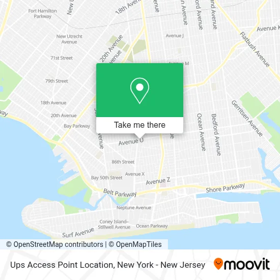 Ups Access Point Location map