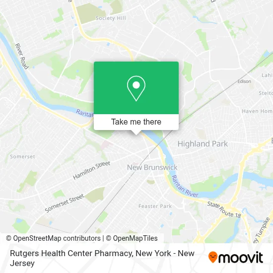 Rutgers Health Center Pharmacy map