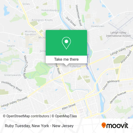Ruby Tuesday map
