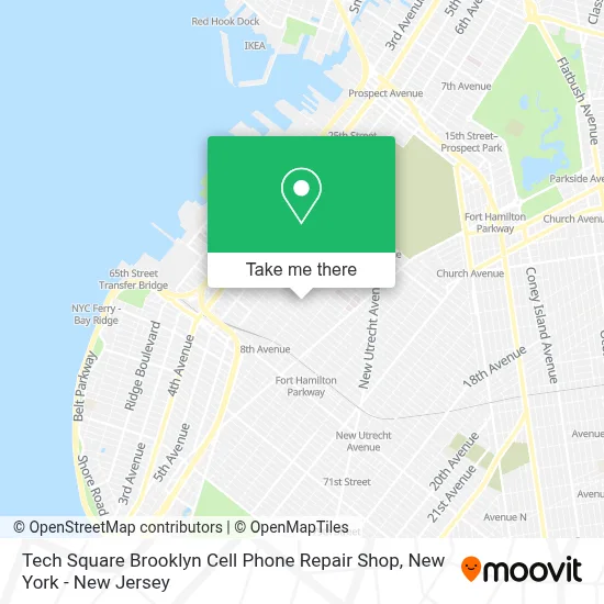 Tech Square Brooklyn Cell Phone Repair Shop map