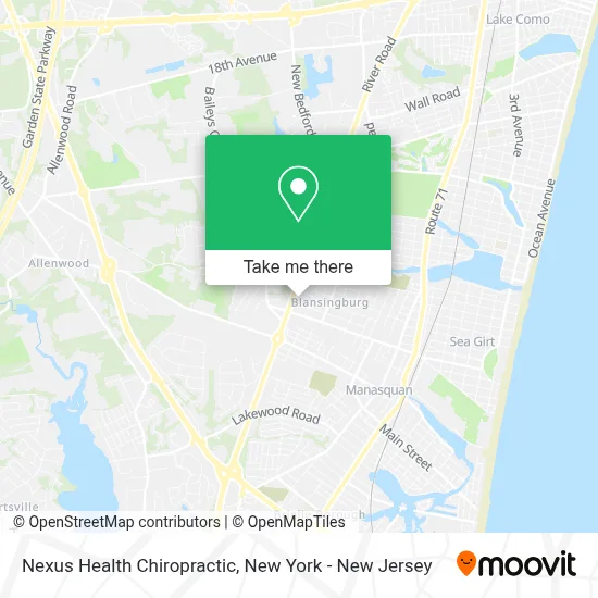 Nexus Health Chiropractic map
