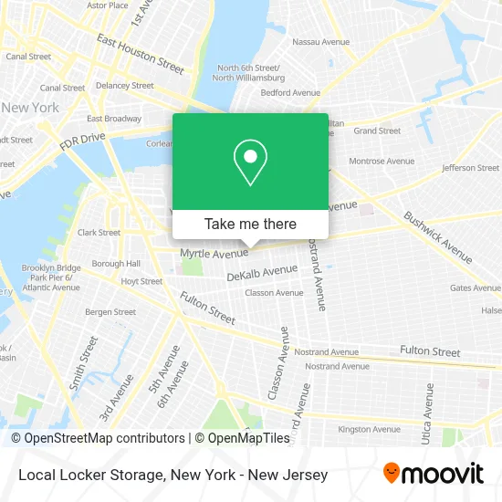 Local Locker Storage map