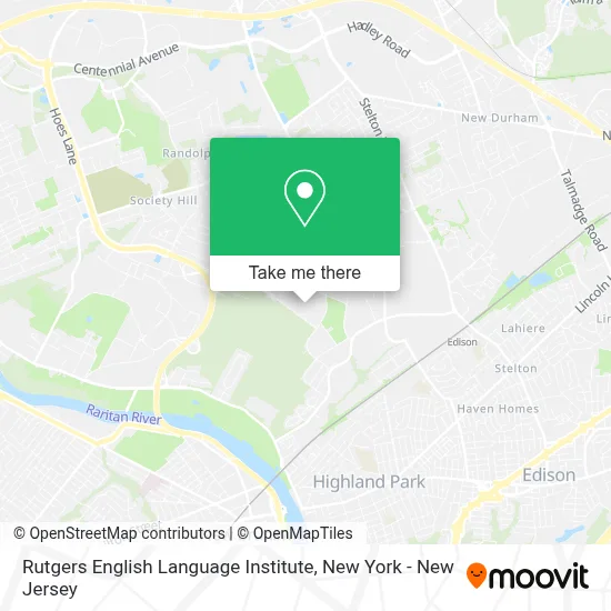 Rutgers English Language Institute map