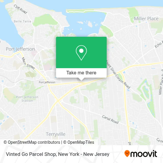 Vinted Go Parcel Shop map