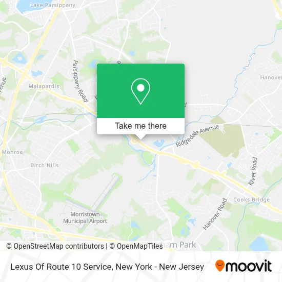 Lexus Of Route 10 Service map