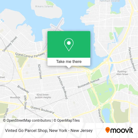 Vinted Go Parcel Shop map
