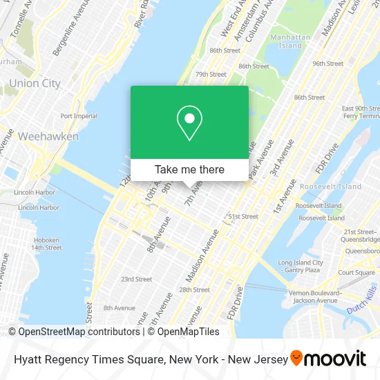 Hyatt Regency Times Square map