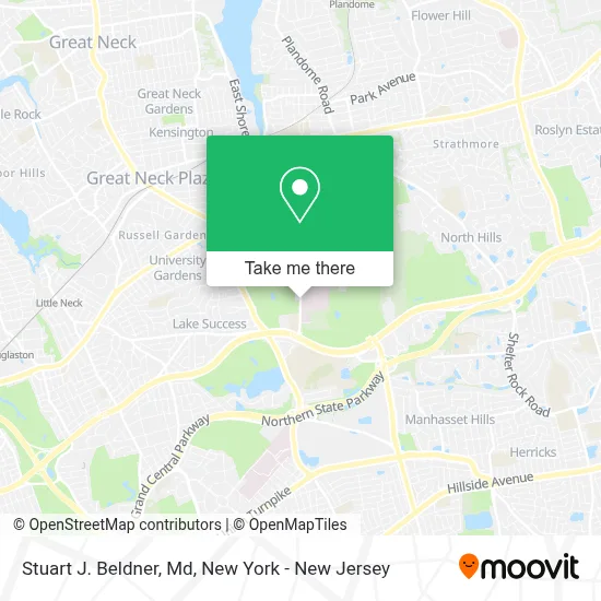 Stuart J. Beldner, Md map