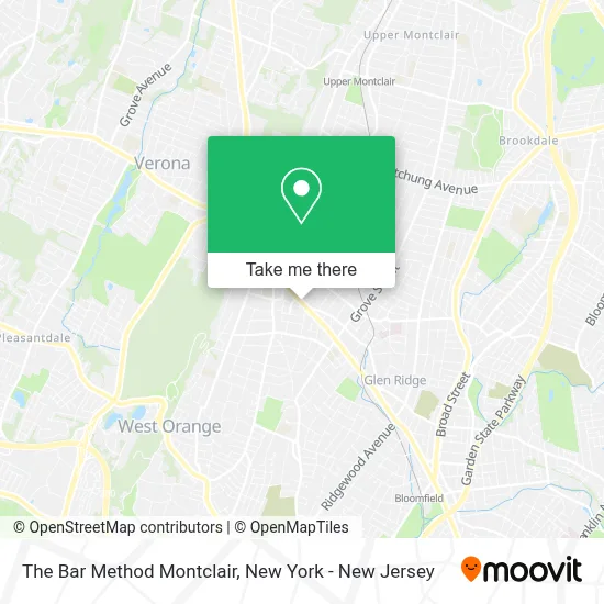 The Bar Method Montclair map