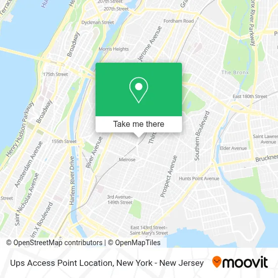 Ups Access Point Location map