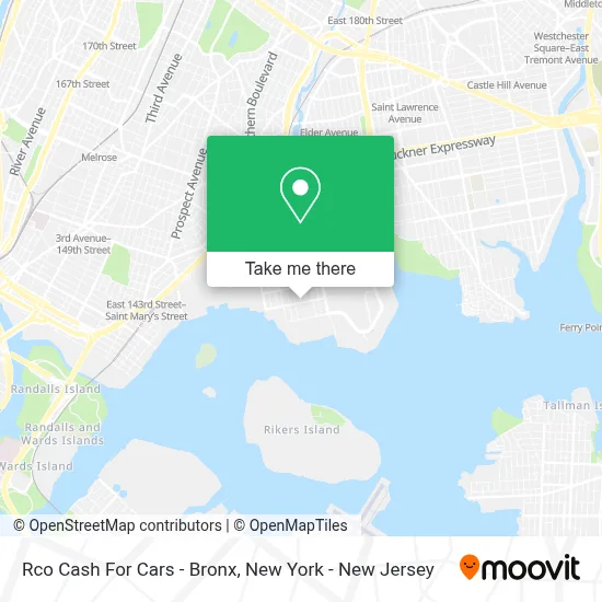 Rco Cash For Cars - Bronx map