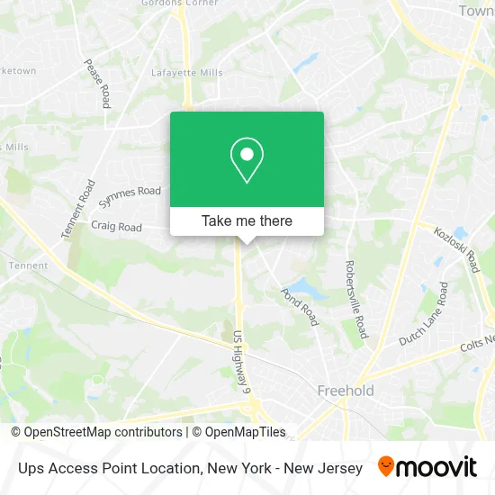Ups Access Point Location map