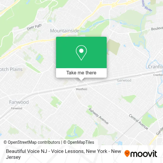 Beautiful Voice NJ - Voice Lessons map