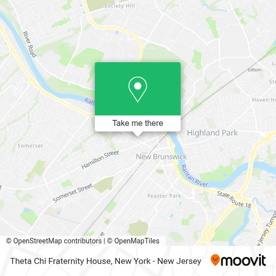 Theta Chi Fraternity House map