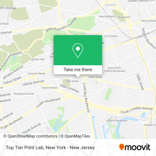 Top Tier Print Lab map
