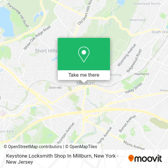 Keystone Locksmith Shop In Millburn map