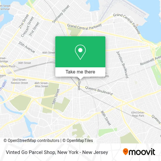 Vinted Go Parcel Shop map