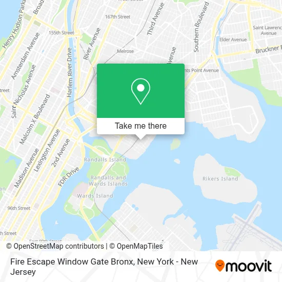 Fire Escape Window Gate Bronx map