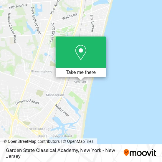 Garden State Classical Academy map