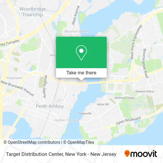 Target Distribution Center map