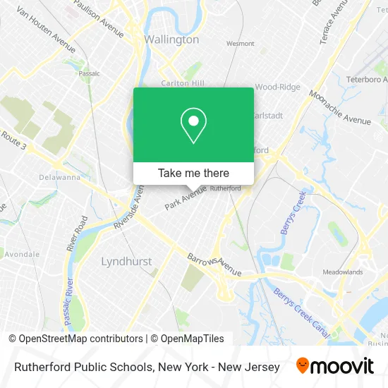 Rutherford Public Schools map