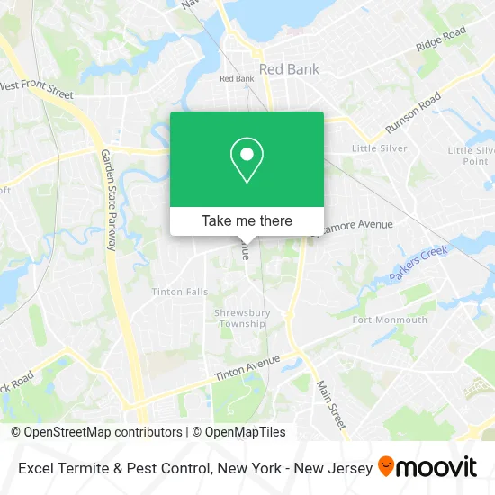 Excel Termite & Pest Control map
