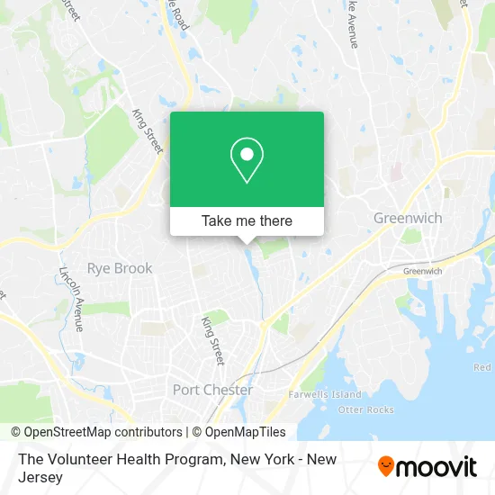 The Volunteer Health Program map