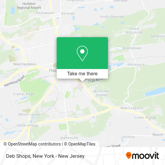 Deb Shops map