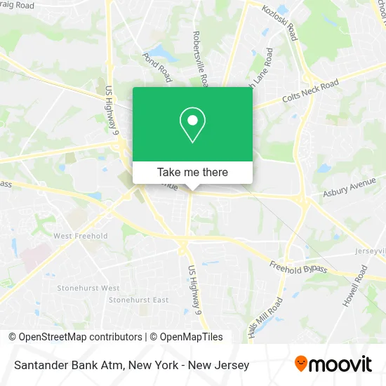 Santander Bank Atm map