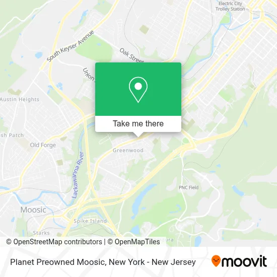 Planet Preowned Moosic map