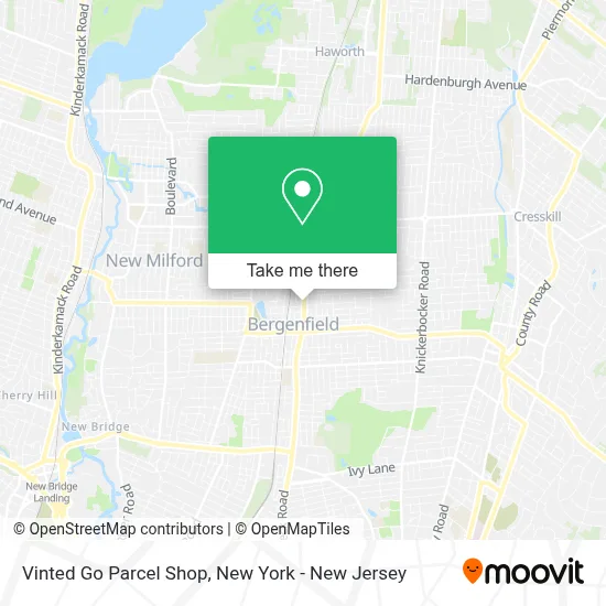 Vinted Go Parcel Shop map