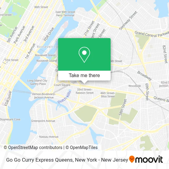 Go Go Curry Express Queens map