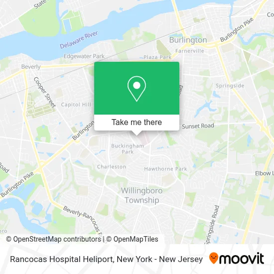 Rancocas Hospital Heliport map