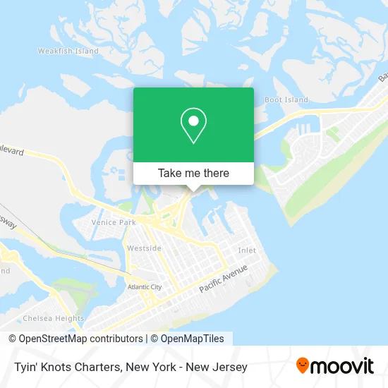 Tyin' Knots Charters map